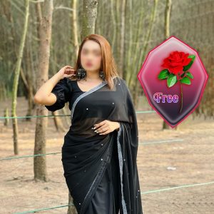 Free Rose Flower-Main materials georgate stone saree - (D)